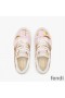 Fendi Match Compact Sneakers Unisex Fendace Suede Pink