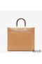 Fendi Medium Sunshine Shopper Bag In Python ROMA Logo Calf Leather Khaki