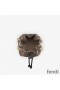 Fendi Mini Mon Tresor Bucket Bag In FF Motif Calf Leather Brown