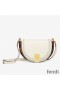 Fendi Moonlight Bag In ROMA Logo Calf Leather White