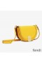 Fendi Moonlight Bag In ROMA Logo Calf Leather Yellow