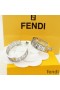 Fendi Small Forever Hoop Earrings In Metal Palladium