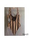 Fendi Swimsuit Women Vichy Pequin Motif Lycra Brown