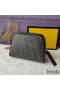 Fendi Toiletry Bag In FF Motif Fabric Black