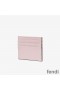 F is Fendi Card Holder In Calf Leather Pink