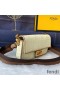 Fendi Baguette Bag In FF Motif Canvas Apricot