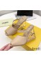Fendi First Sandals Women Calf Leather Beige