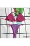 Fendi Reversible Triangular Bikini with Ties Women Skims Logo Motif Lycra Purple/Rose