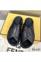 Fendi Crossover Slides Women FF Motif Leather Black