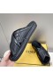 Fendi Crossover Slides Women FF Motif Leather Black