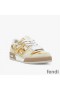 Fendi Match Compact Sneakers Unisex Fendace Suede White
