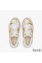 Fendi Match Compact Sneakers Unisex Fendace Suede White