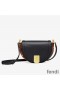 Fendi Moonlight Bag In ROMA Logo Calf Leather Black