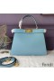 Fendi Small Peekaboo Iseeu Bag In Nappa Laether Sky Blue