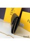 F is Fendi Chain Wallet In FF Motif Calf Leather Brown/Black
