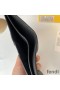 Fendi Bi-fold Wallet In FF Motif Fabric Black/Yellow