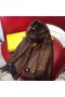 Fendi FF Scarf In Silk and Wool Brown