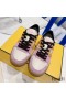 Fendi Match Compact Sneakers Unisex Suede Pink