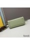 Fendi Mini Peekaboo Iconic Bag In Stitching Calf Leather Green