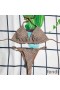 Fendi Reversible Triangular Bikini with Ties Women Skims Logo Motif Lycra Khaki/Brown