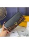 F is Fendi Continental Wallet In FF Motif Calf Leather Brown/Black