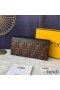 F is Fendi Continental Wallet In FF Motif Calf Leather Brown/Black
