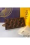 Fendi Continental Wallet In FF Motif Nappa Leather Brown