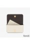 Fendi Fendigraphy Wallet with Chain In Calf Leather White