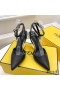 Fendi First Slingback Pumps Women Calf Leather Black