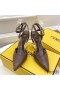 Fendi First Slingback Pumps Women Calf Leather Coffee
