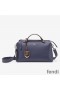 Fendi Medium By The Way Boston Bag In Calfskin Navy Blue