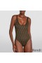 Fendi Reversible Swimsuit Women FF Motif Lycra Brown/Pink