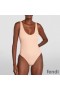 Fendi Reversible Swimsuit Women FF Motif Lycra Brown/Pink