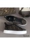 Fendi Rise Sneakers Women FF Motif Fabric Coffee