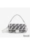 Fendi Baguette Bag In FF Motif Canvas Black/White