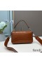 Fendi Baguette Re-Edition Bag In Crocodile Leather Brown