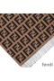 Fendi FF Triangle Scarf In Cashmere Brown