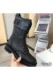Fendi Signture Biker Boots Women Leather Black