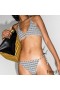 Fendi Triangle Bikini with Ties Women Jacquard FF Motif Lycra Black/White
