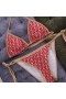 Fendi Triangular Bikini with Ties Women FF Motif Lycra Red/Khaki