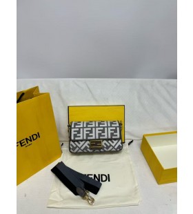 Fendi Wallet On Chain Baguette Fabric Blue 