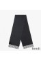 Fendi FF Scarf In Wool Black