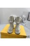 Fendi Fendigraphy Combat Boots Women Leather White