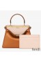 Fendi Medium Peekaboo Iseeu Bag In Nappa Laether Brown