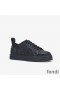Fendi Rise Sneakers Women FF Motif Nappa Leather Black