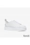 Fendi Rise Sneakers Women FF Motif Nappa Leather White
