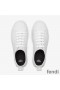 Fendi Rise Sneakers Women FF Motif Nappa Leather White
